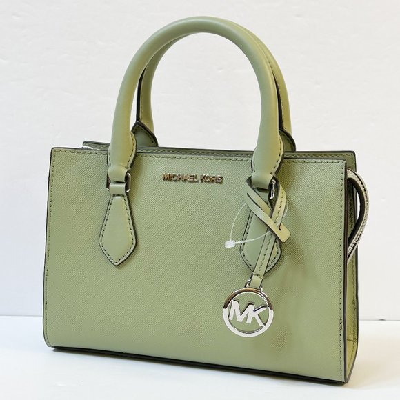 Michael Kors Sheila Small Satchel Shoulder Crossbody Bag Light Sage - Picture 7 of 12